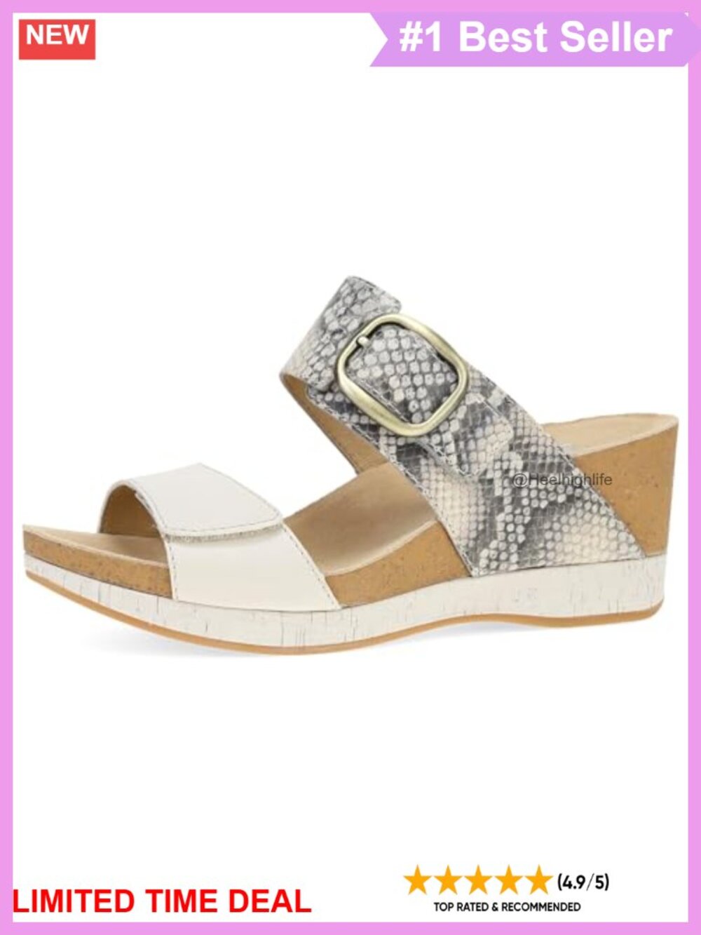 Dansko Shannon Wedge Sandal Leather Slide Comfort Women's Shoes
